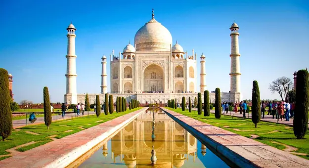 Exterior of Taj Mahal in India