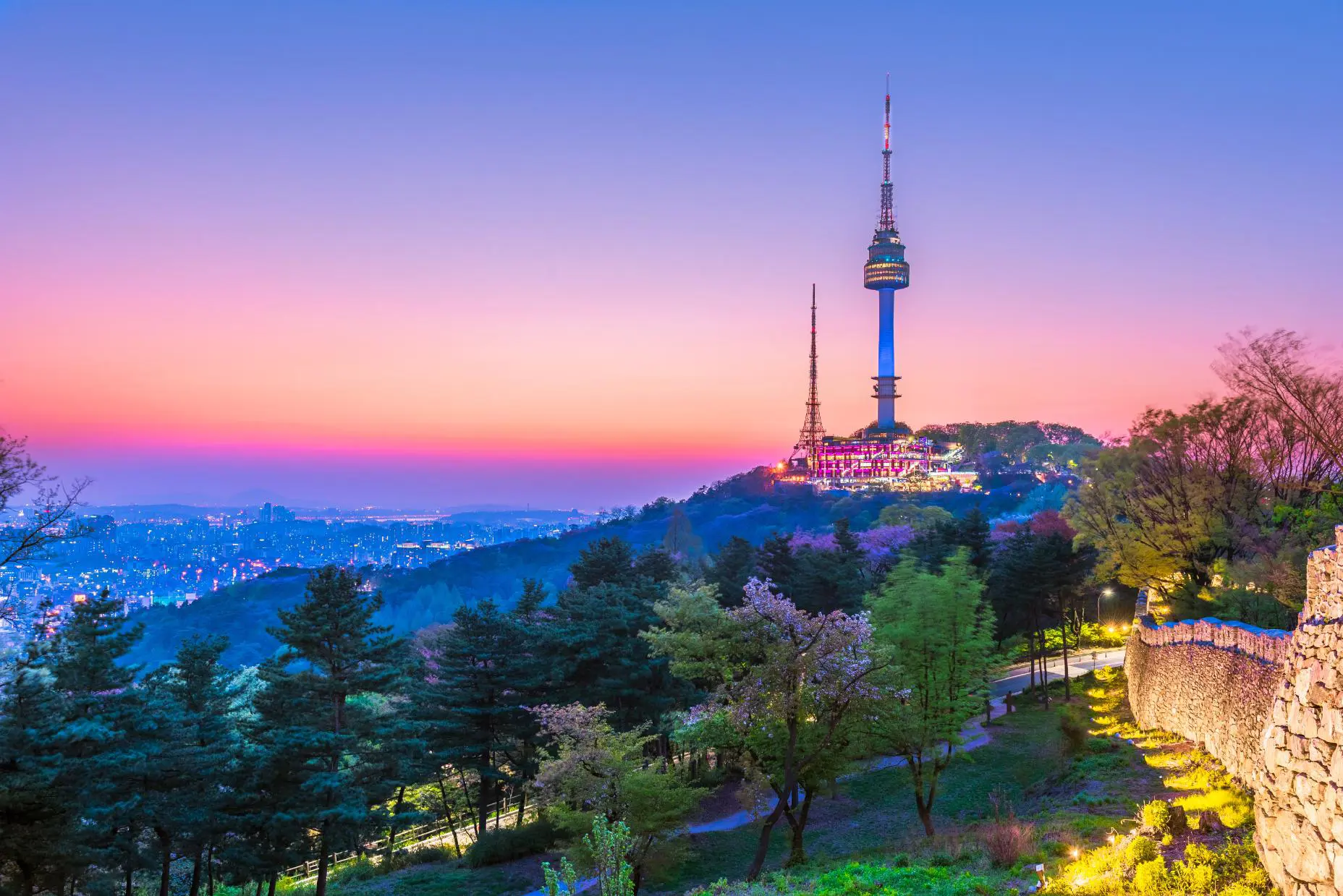 A view of Seoul Tower in South Korea