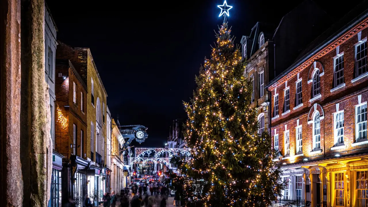 Winchester city centre At Christmas