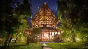 The entrance of Inkaterra Hacienda Concepción hotel, Puerto Maldonado