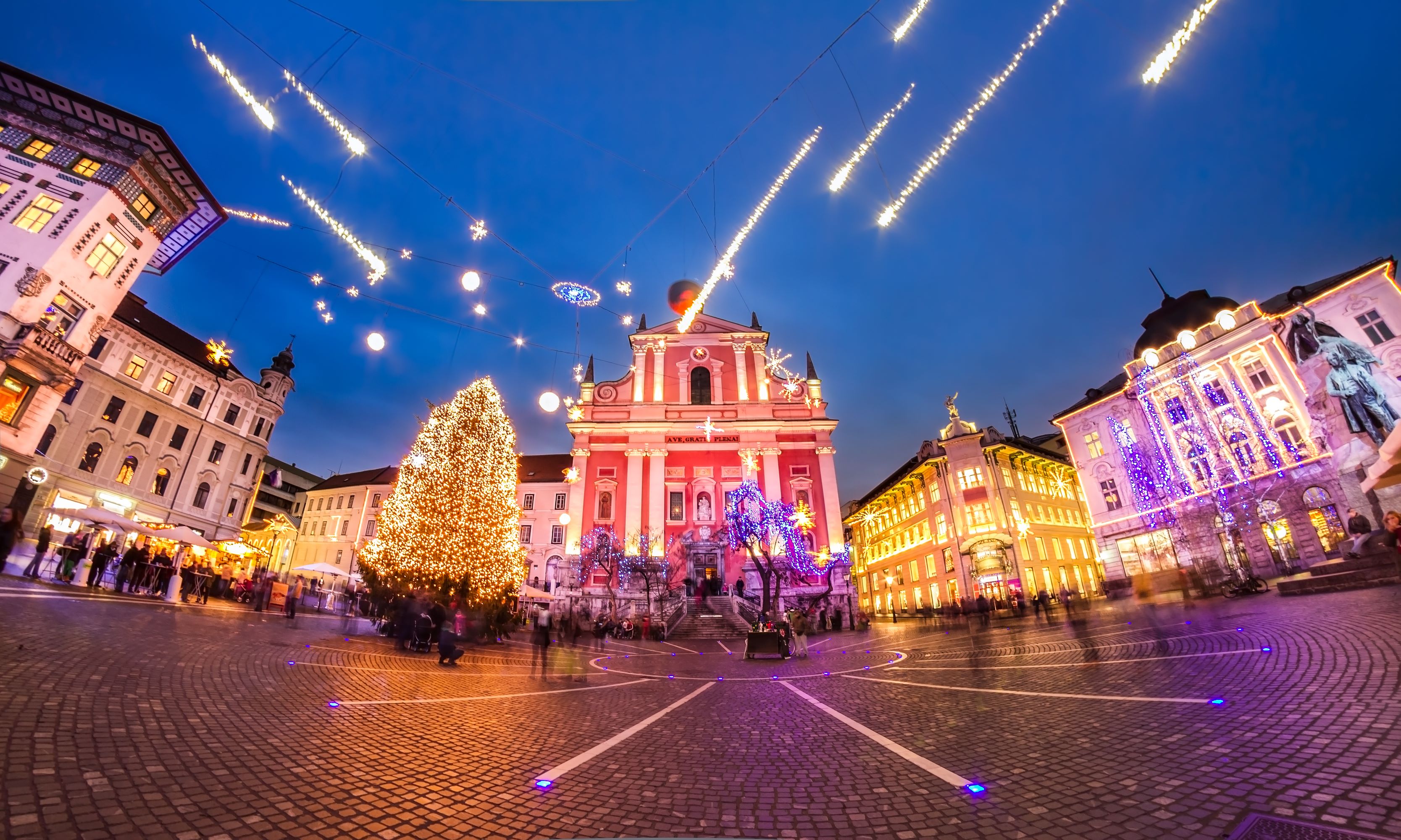 Christmas Lights in Ljubljana, Slovenia