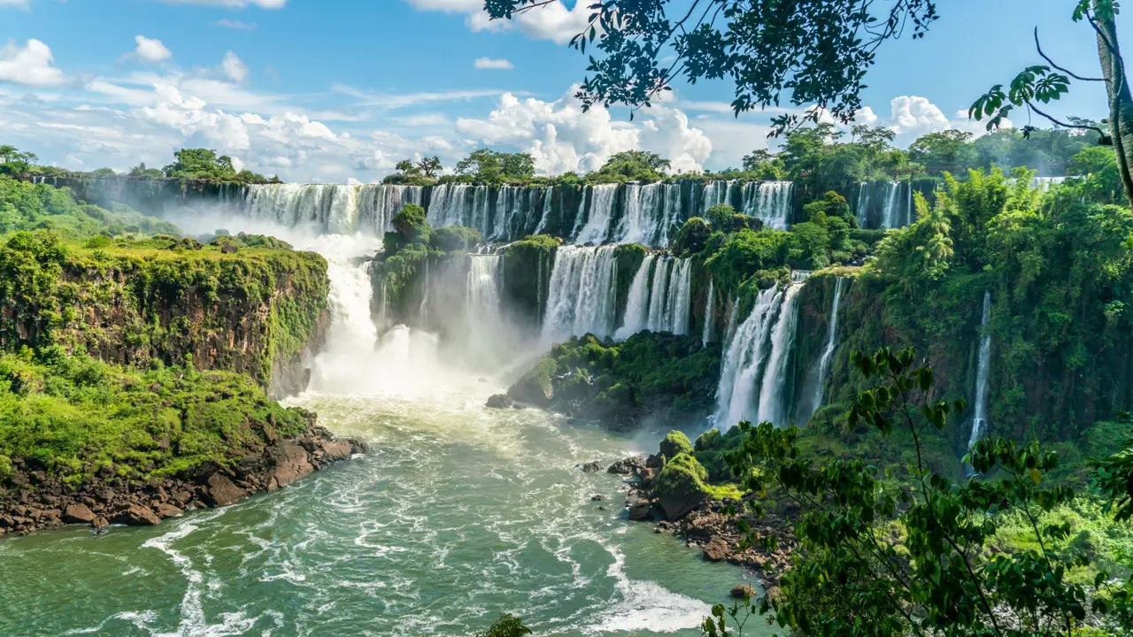 Iguazu Falls Seen From The Argentinian National Park