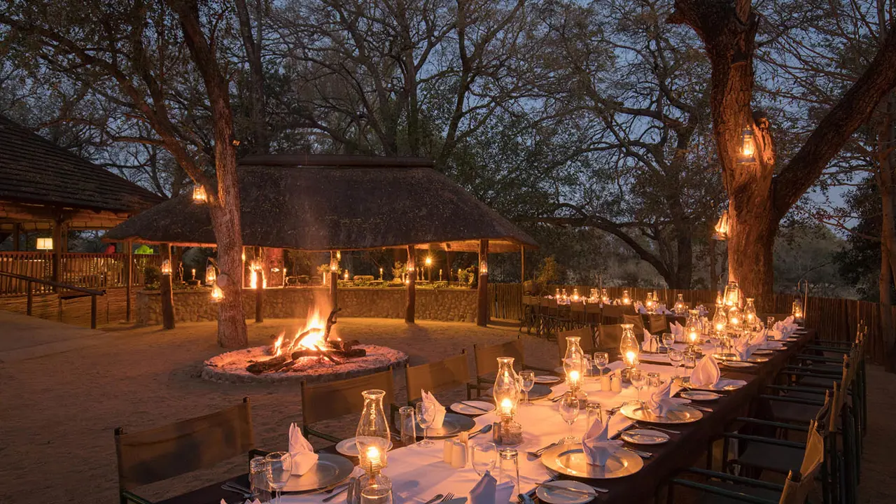 Chisomo Safari Camp Karongwe Boma Evening