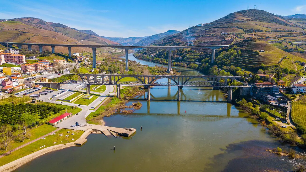 Douro River Valley In The City Of Peso Da Régua, Portugal