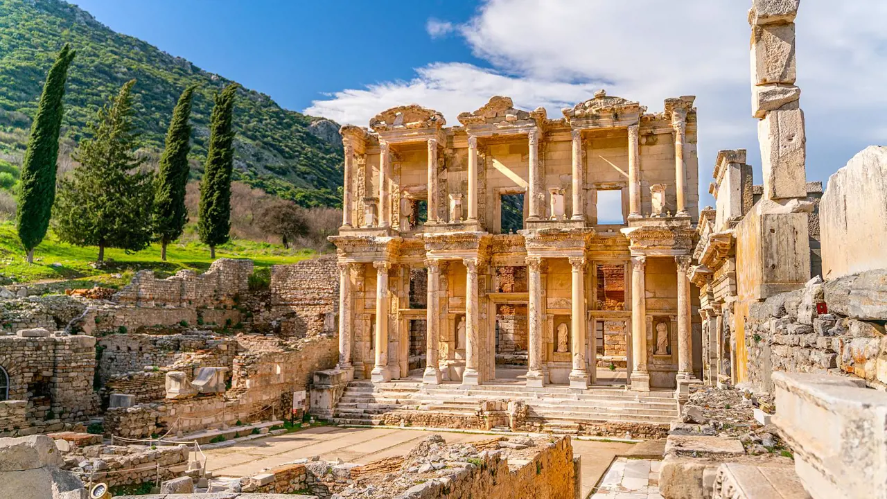 Celsus Library In Ephesus, Selcuk, Izmir, Turkey