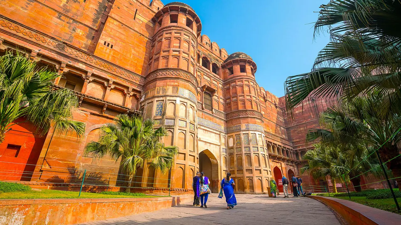 Agra Fort Or Red Fort In India