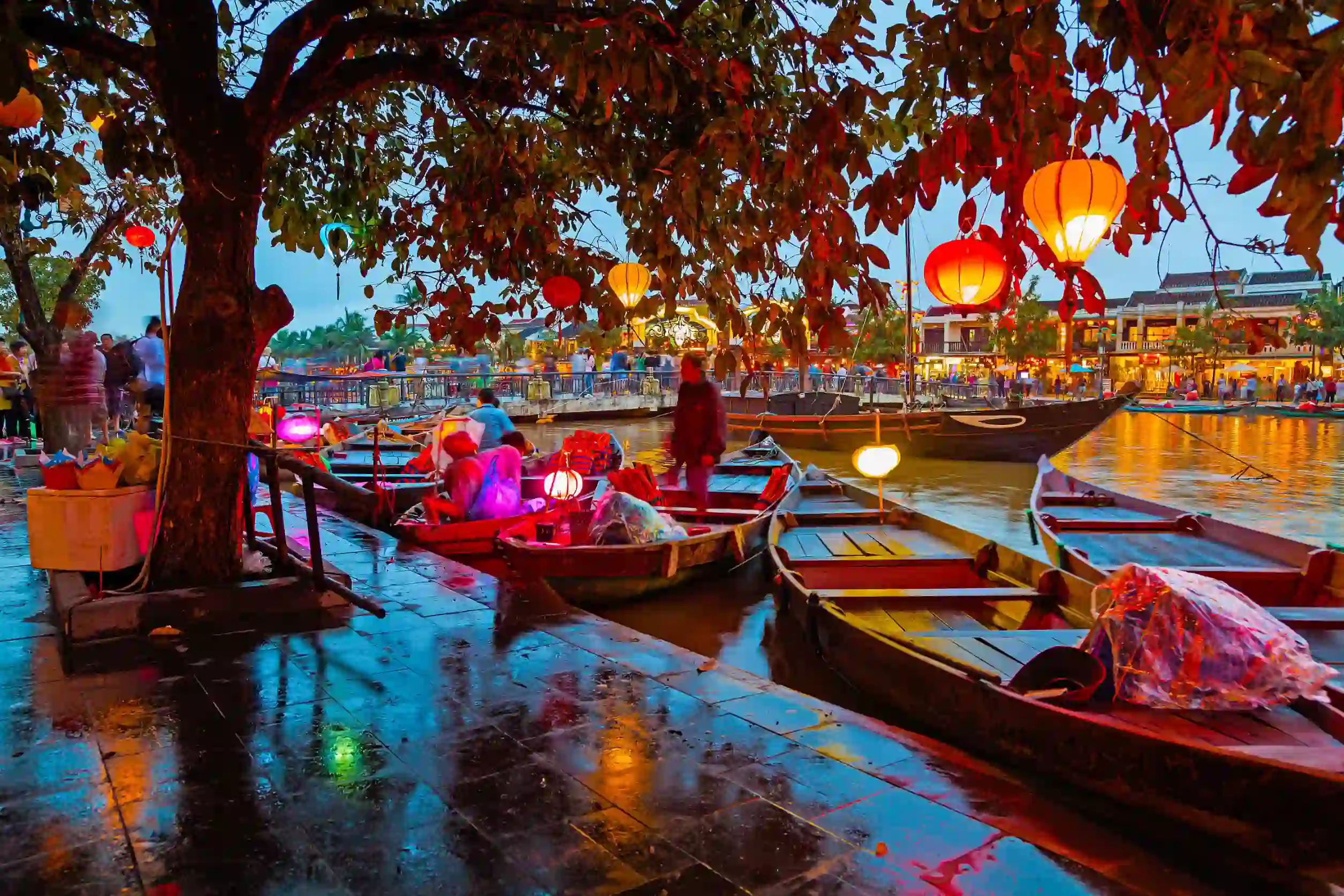 Hoi An, Vietnam at sunset 