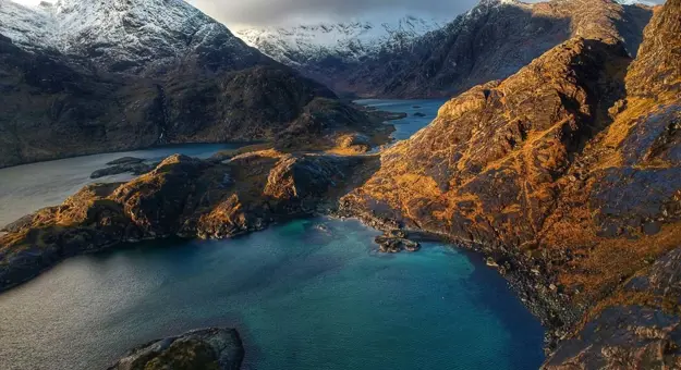 The waters of Loch Coruisk, and the mountains that surround it 