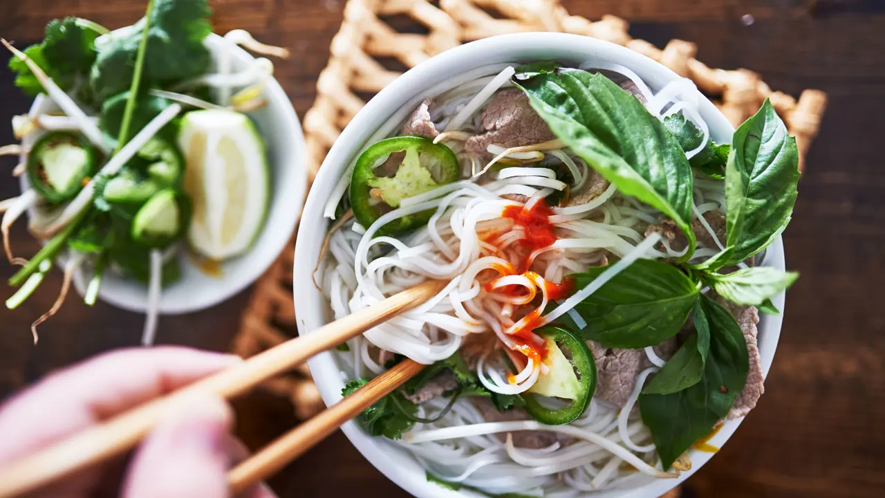 Vietnamese pho dish