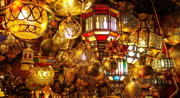  Range Of Lantern And Lamp Hanging In The Market At Marrakesh