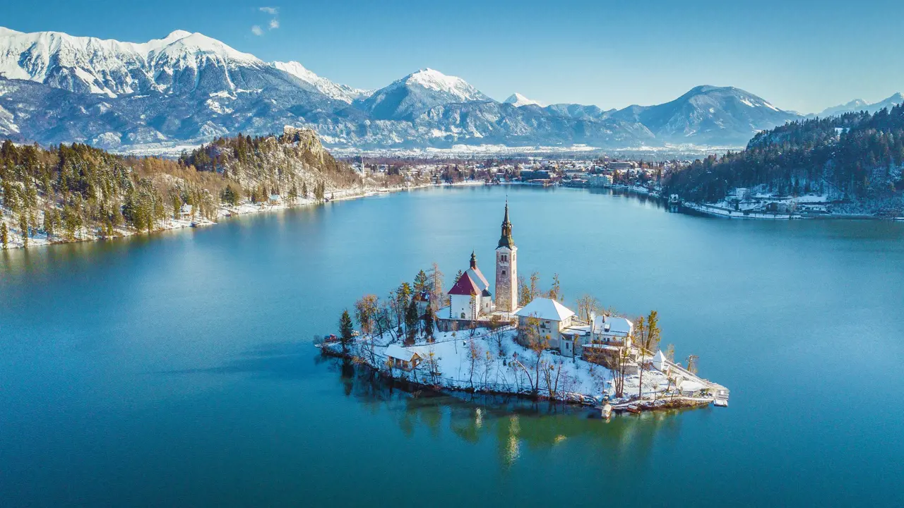 Lake Bled At Winter