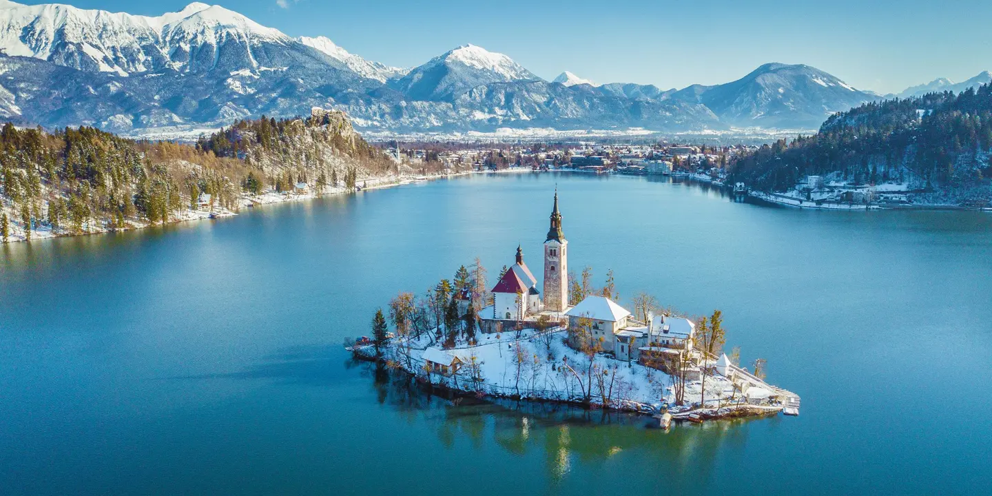 Lake Bled At Winter