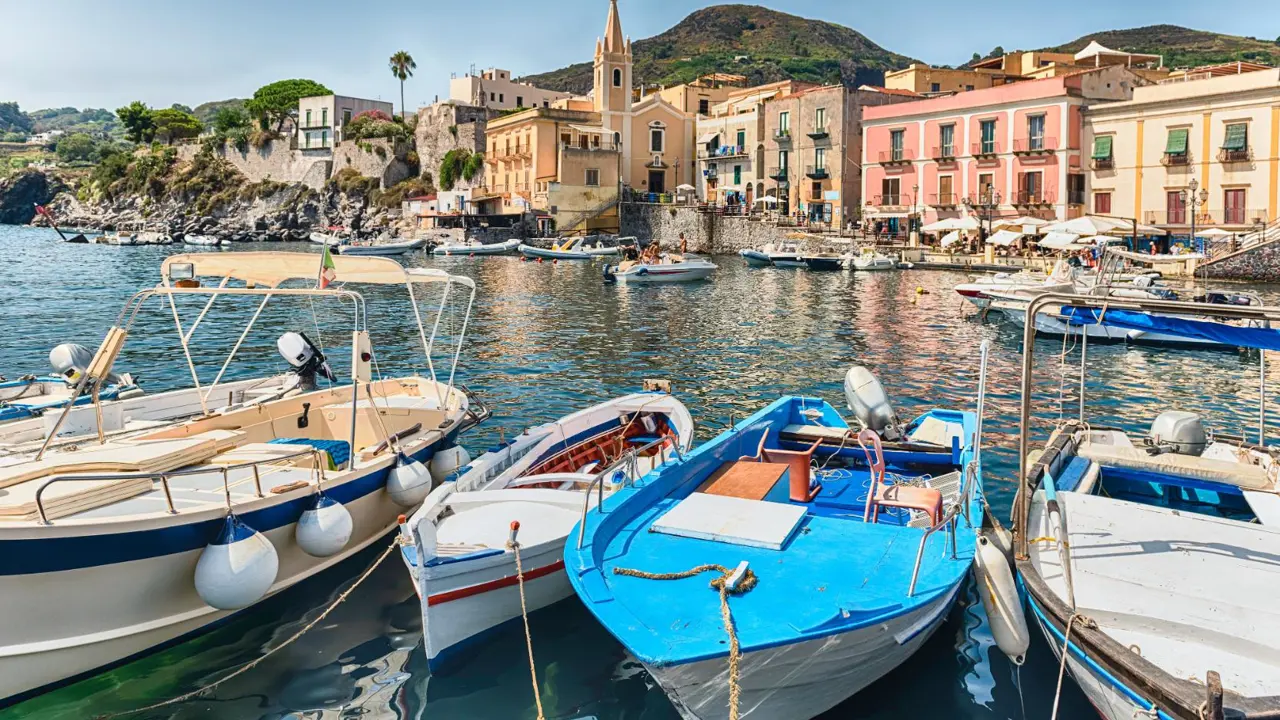 Marina Corta harbour, Lípari, Aeolian Islands, Italy