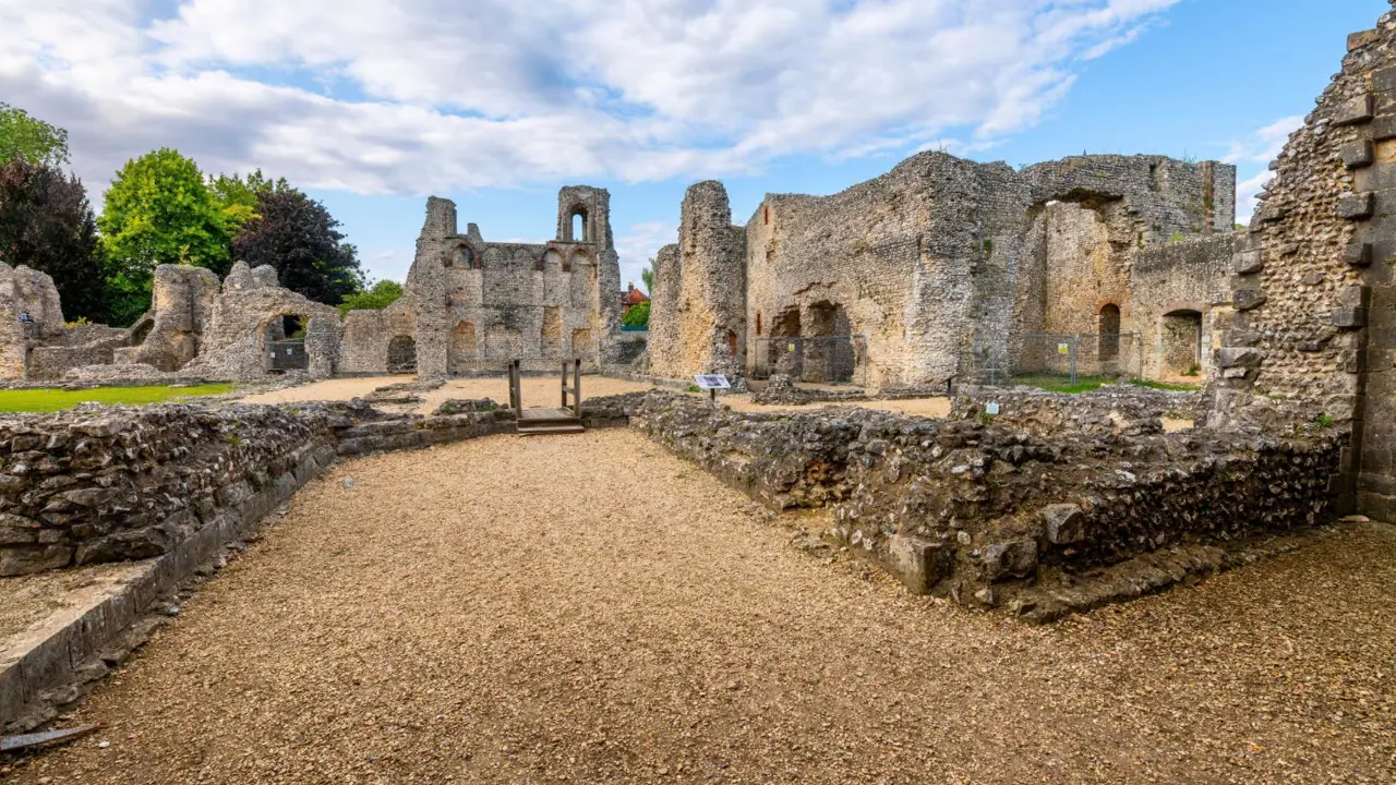 The ruins of medieval Wolvesey Castle, Winchester