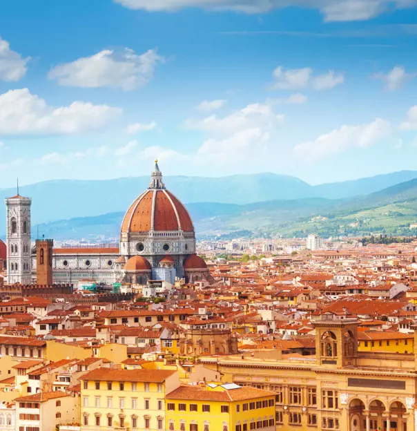 View of Florence, Italy with Cathedral of Santa Maria del Fiore 